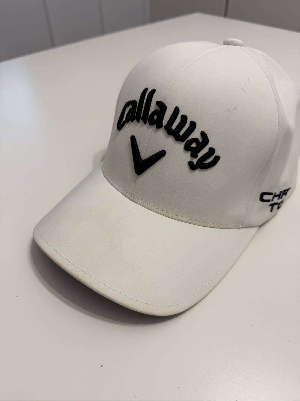 Callaway White Cap with Black Embroidered Logo